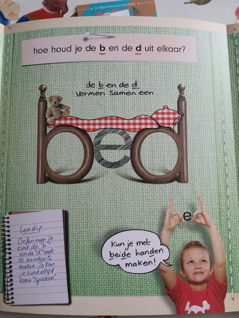 letters leren is een eitje met de b en d