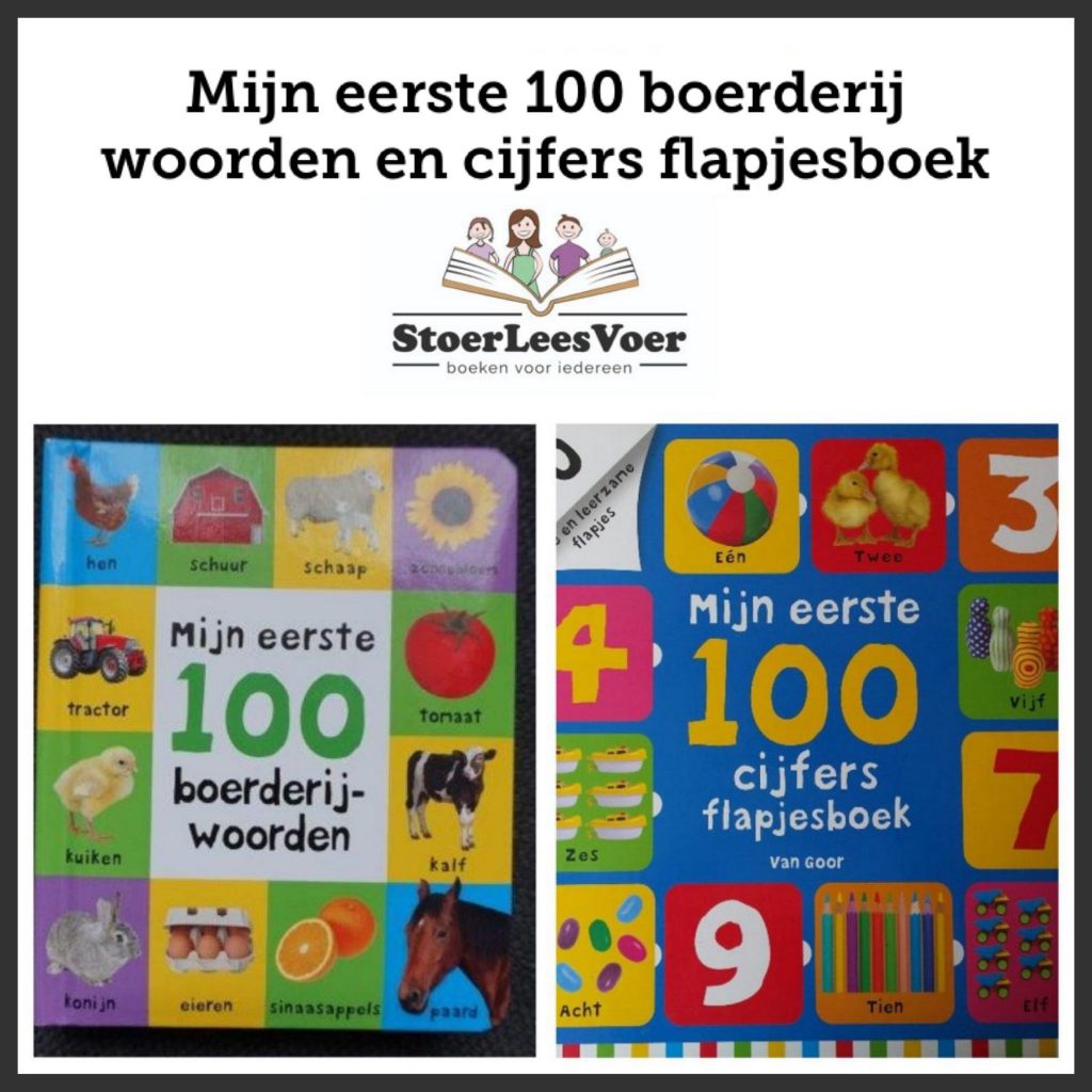 hoofd Mijn eerste 100 boerderij woorden en cijfers flapjesboek