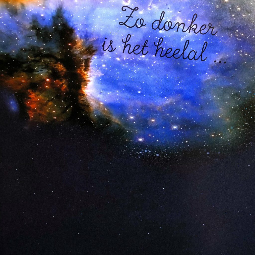 zo donker in het heelal