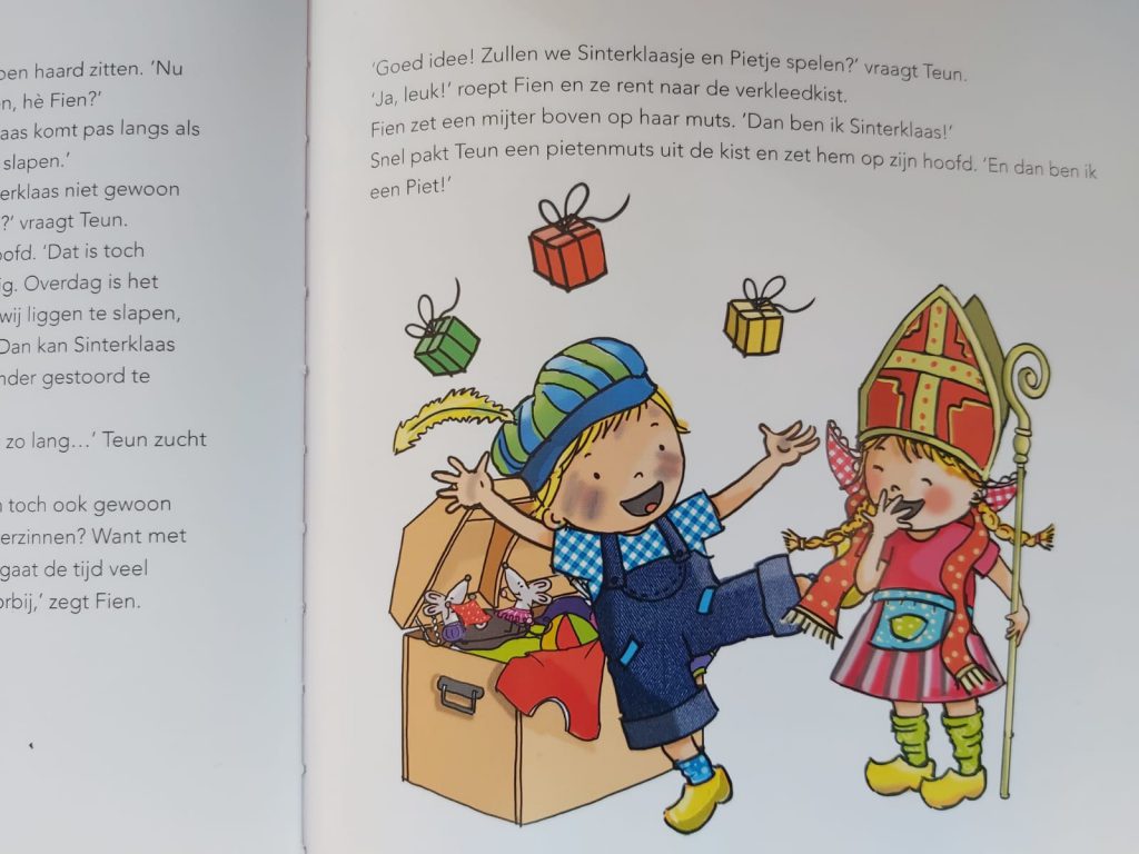 Fien & Teun spelen Sinterklaas en Pietje