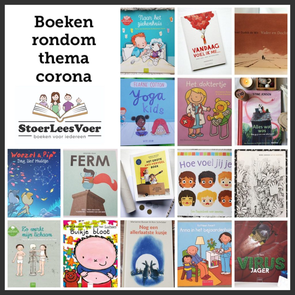 hoofd Boeken rondom thema corona