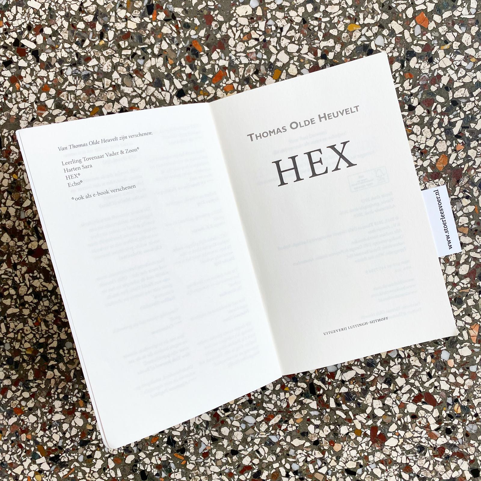 Hex Thomas Olde Heuvelt Horror StoerLeesVoer
