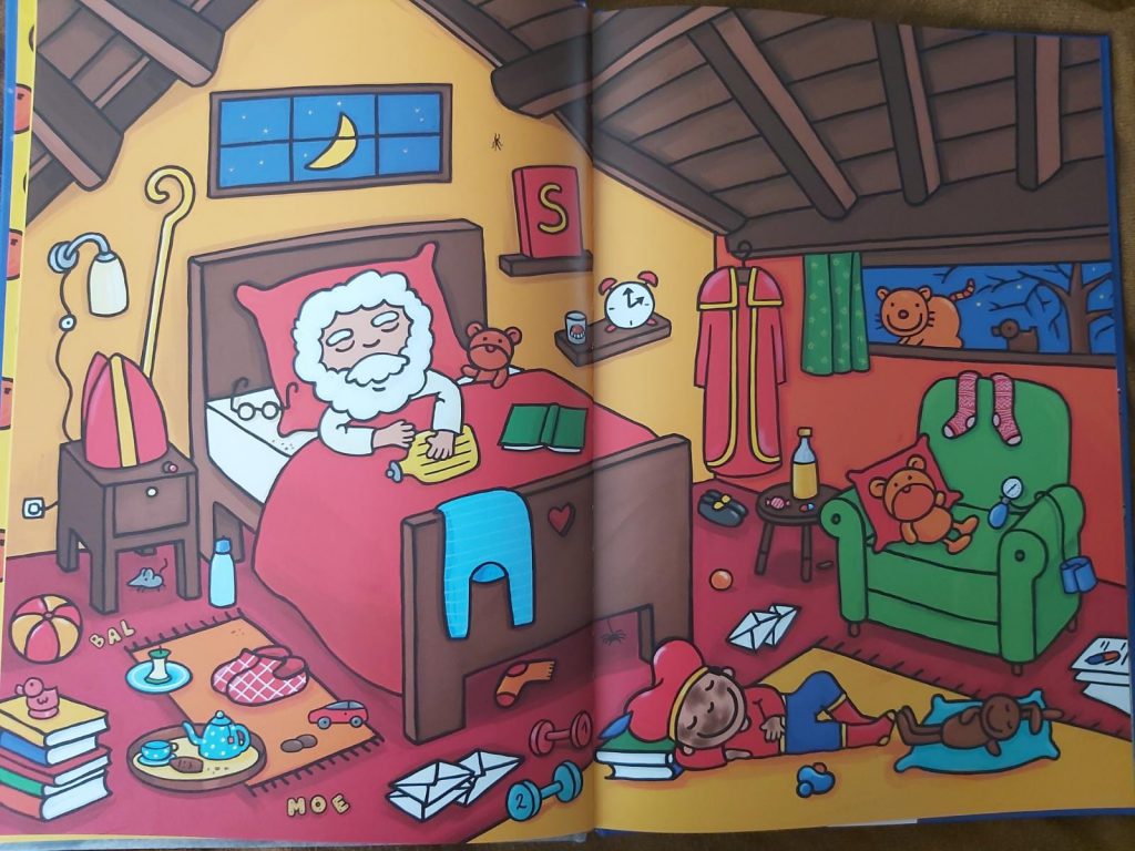 Sinterklaas zoekboek slaapkamer