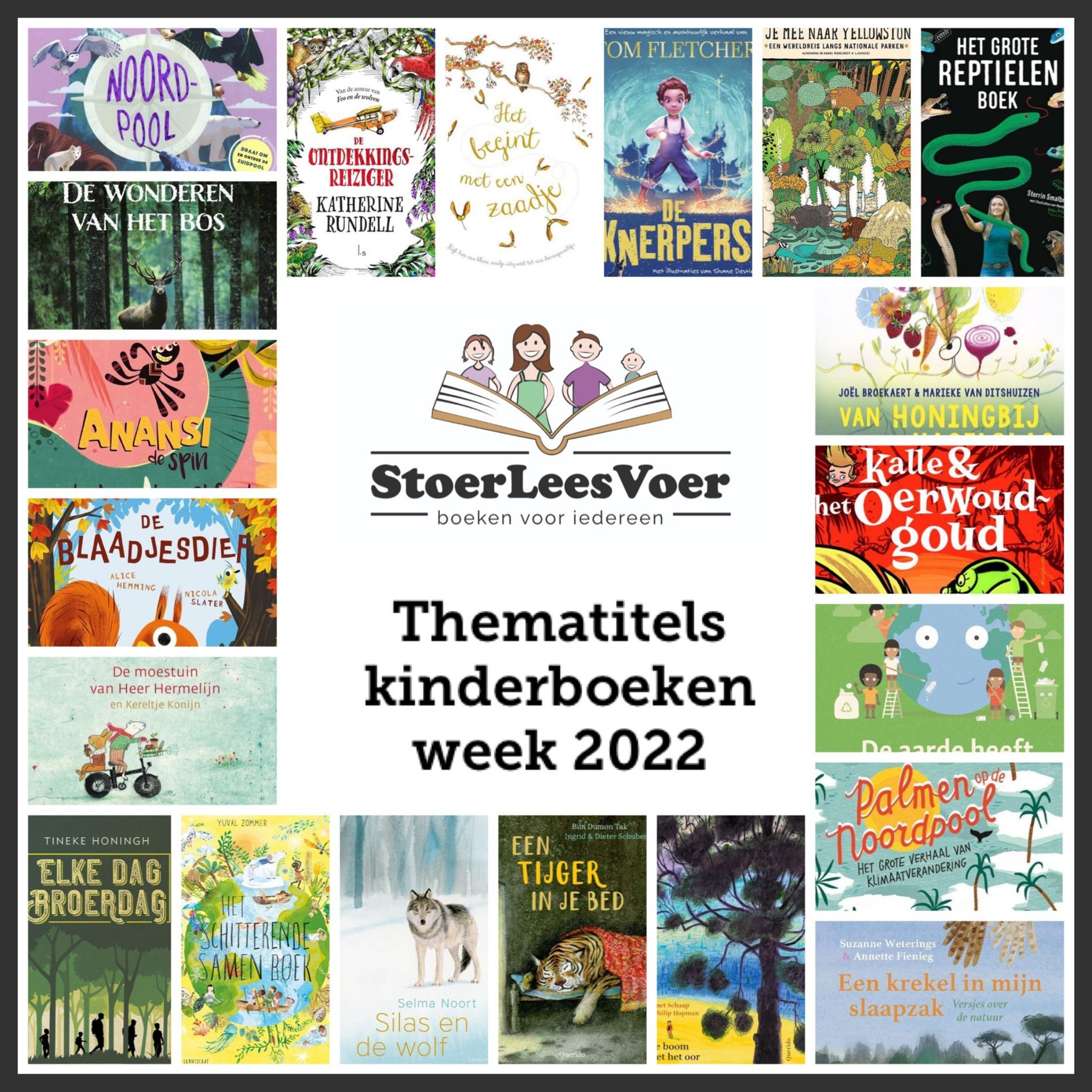 Thematitels kinderboekenweek 2022 StoerLeesVoer