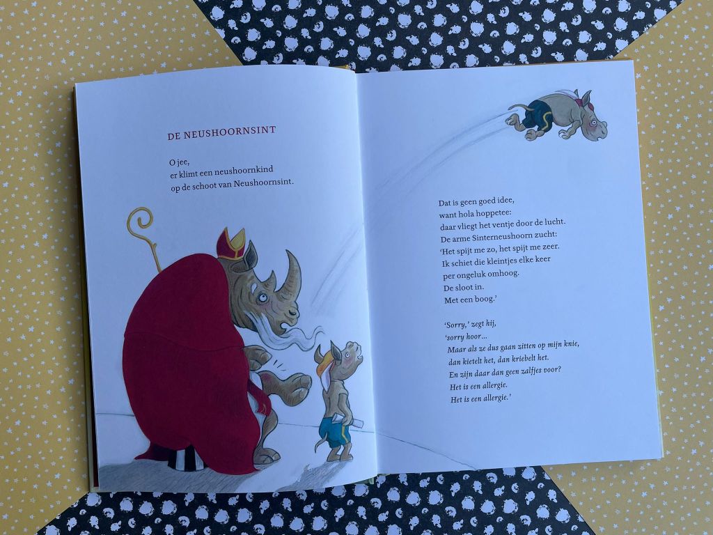 neushoorn als sinterklaas