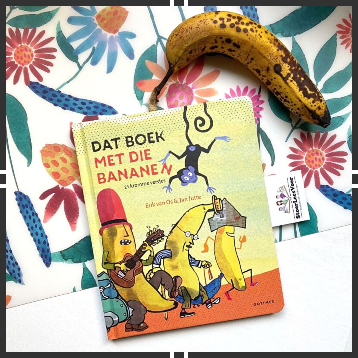 dat boek met die bananen voorkant cover kader versjes kinderboekenweek groep 1 2 kerntitel humor erik van os jan jutte gottmer