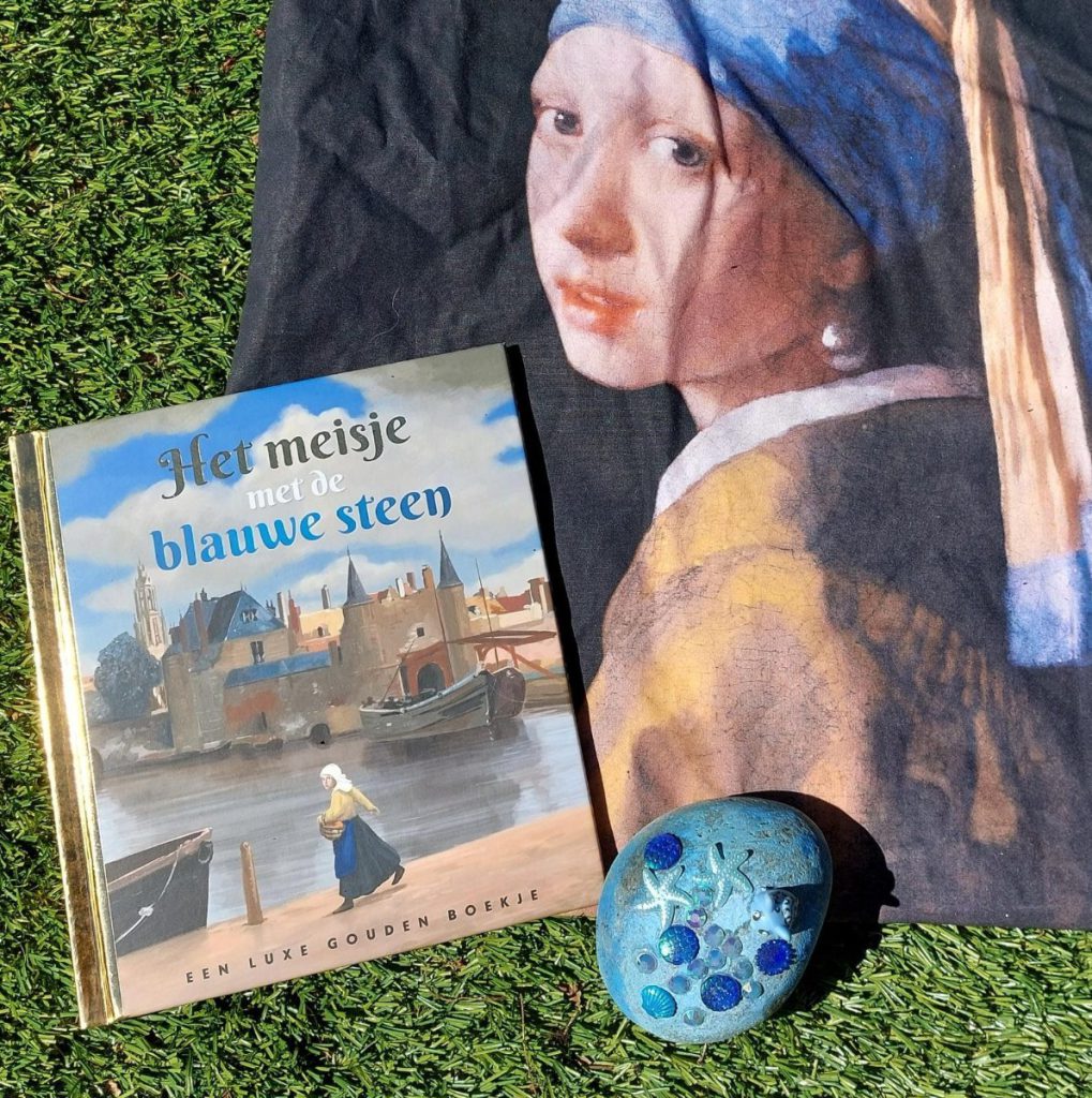 Het meisje met de blauwe steen Johannes Vermeer Parel