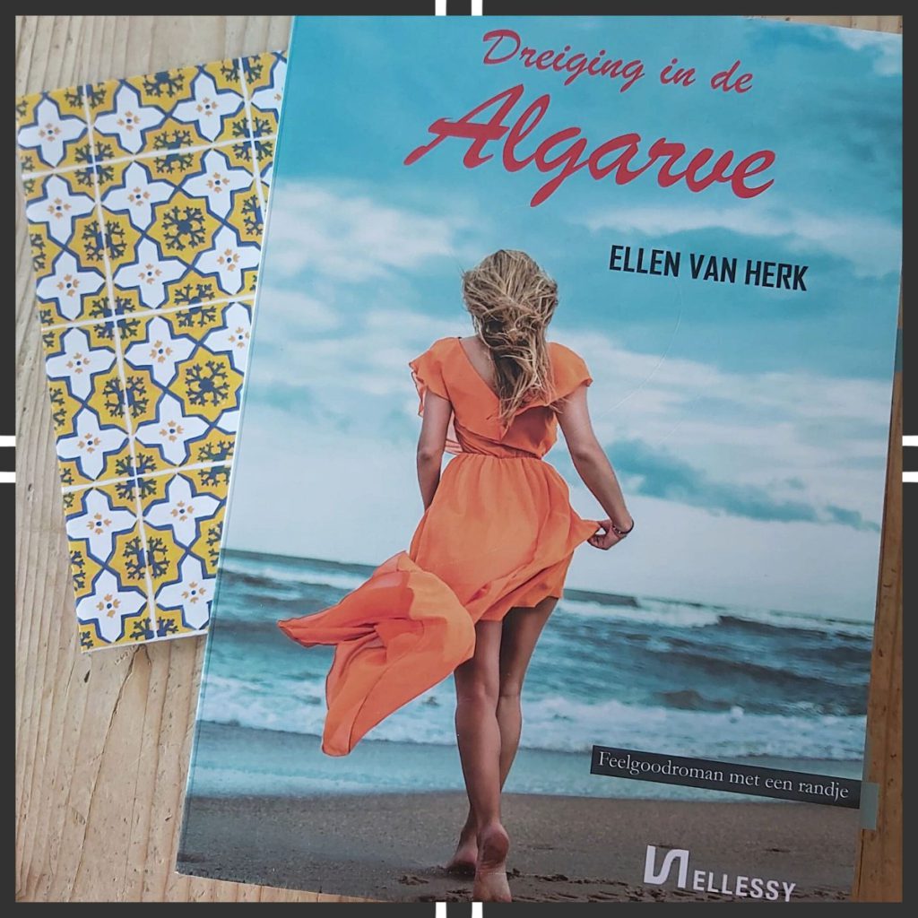 cover met kader Dreiging in de Algarve – Ellen van Herk feelgood