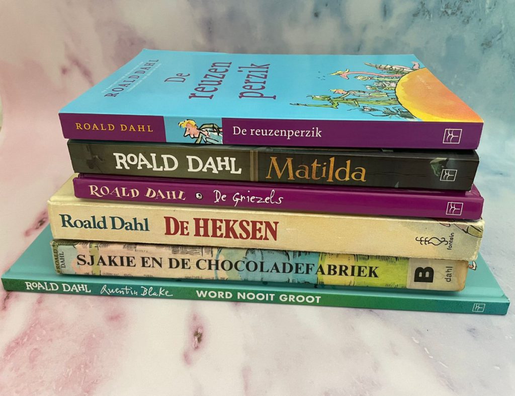 Alle boeken Roald Dahl: een meesterverteller met ongeëvenaarde verbeeldingskracht stapel boeken