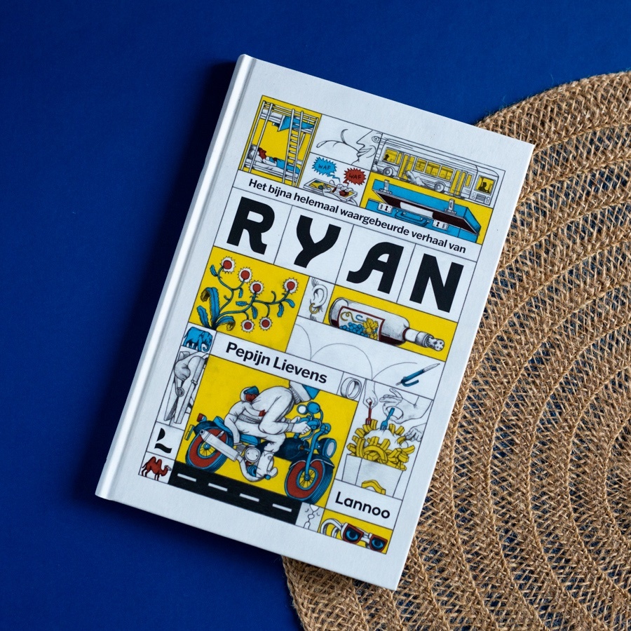 Het bijna helemaal waargebeurde verhaal van Ryan voorkant met afbeeldingen uit het boek