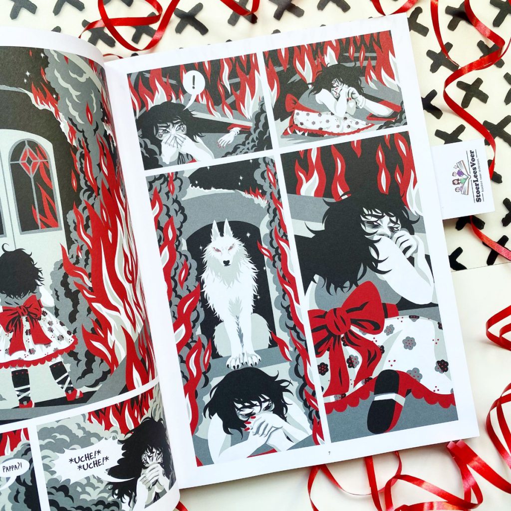 De vloek van rood graphic novel sterric scratch books genderneutraal sprookje