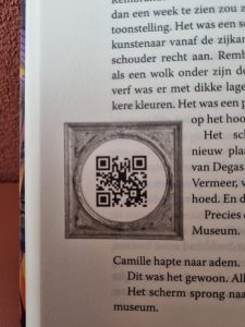 QR code in het boek kunstbende