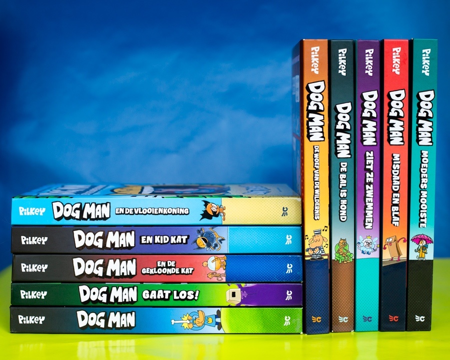 alle tien boeken van de Dog Man stripserie