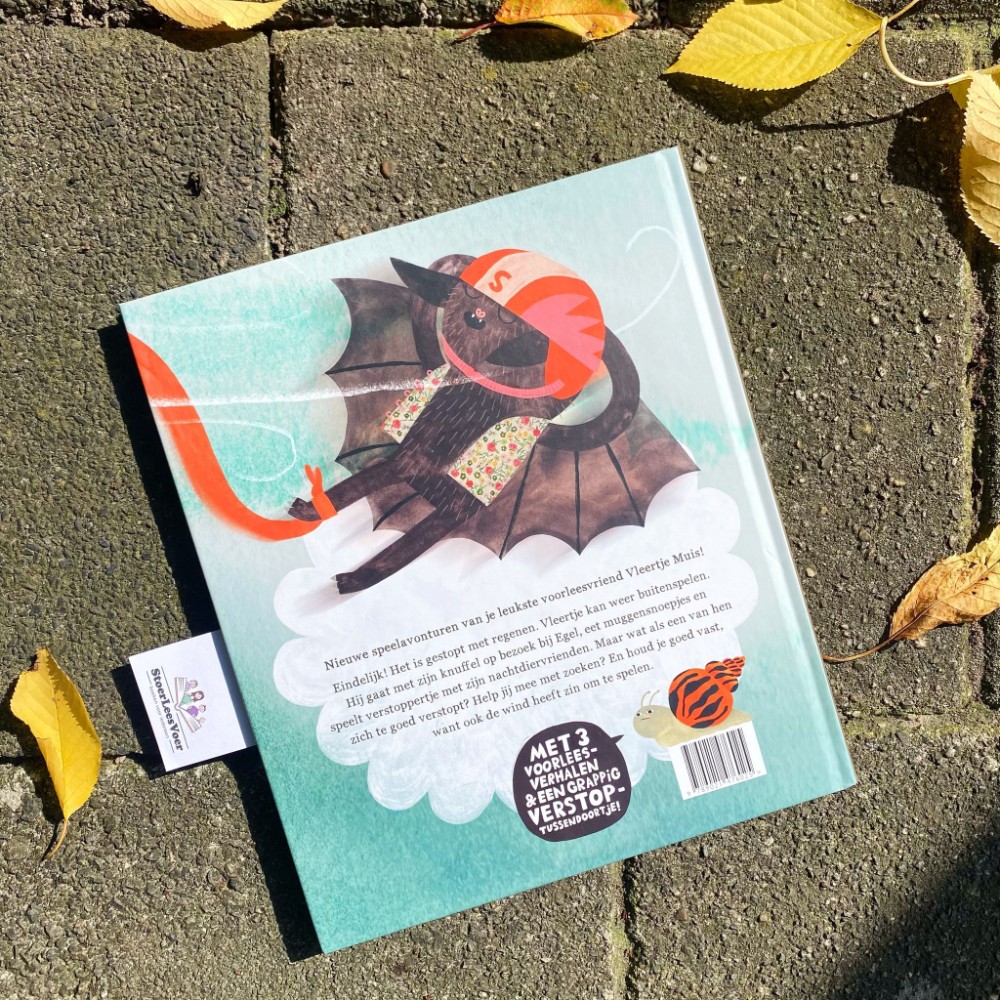 achterkant synopsis Vleertje Muis waait weg aniek bartels susanne roos