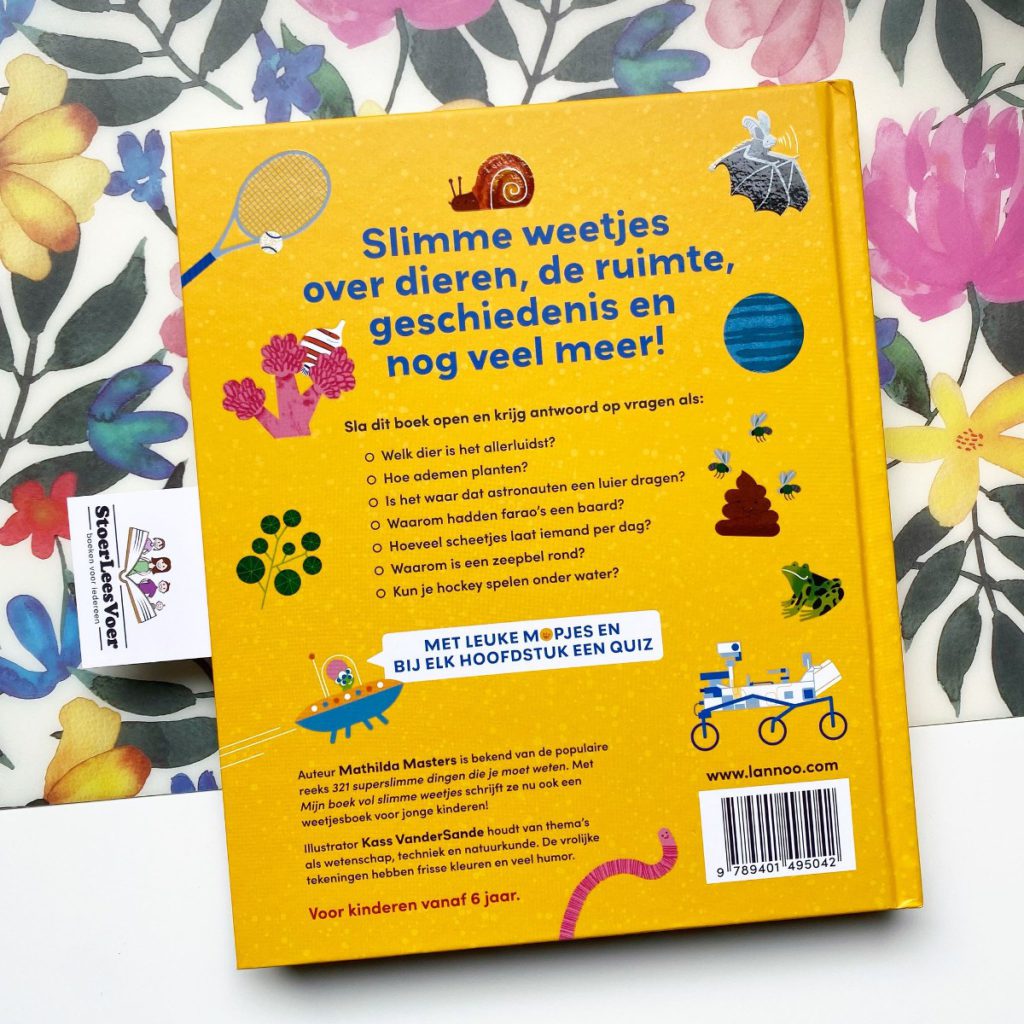 achterkant synopsis Mijn boek vol slimme weetjes VanderSande masters lannoo weetjesboek moppen