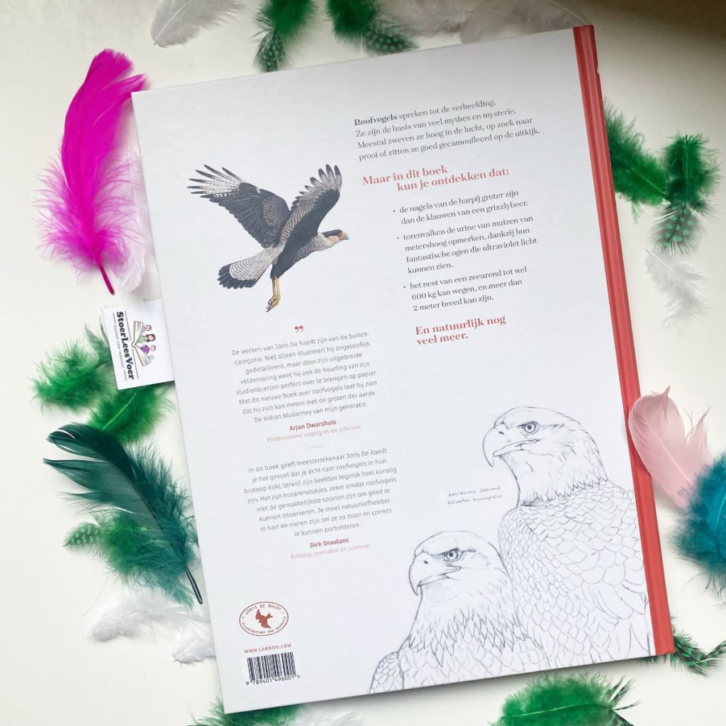 achterkant synopsis Roofvogels natuur dieren de raedt weetjesboek