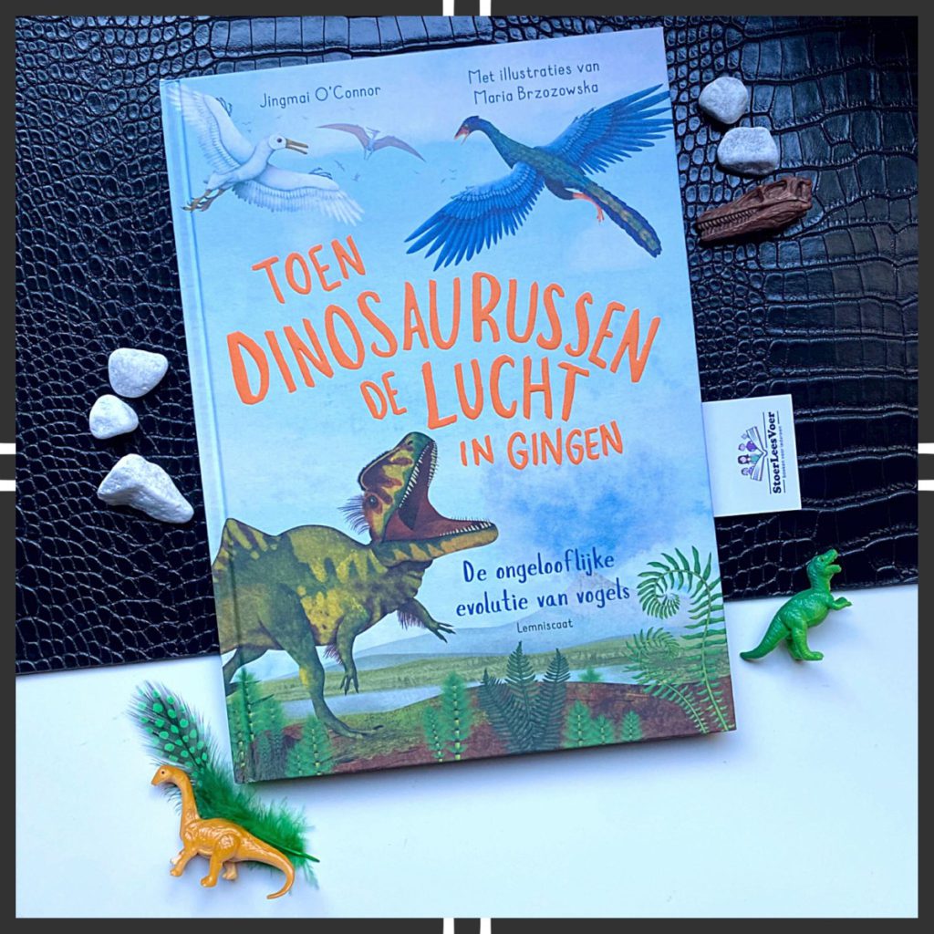 Toen dinosaurussen de lucht in gingen voorkant cover kader lemniscaat dino weetjesboek vogels geschiedenis
