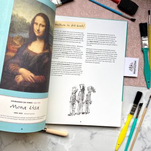 Mona Lisa en de anderen kunstwerk lemniscaat weetjes geschiedenis kunstboek quentin blake alice harman