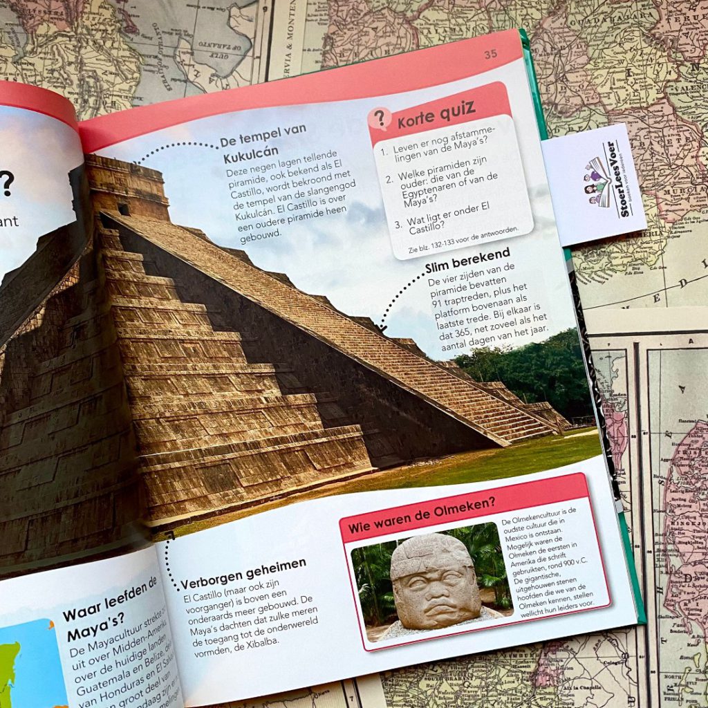 De grote geschiedenisencyclopedie waarom? weetjes geschiedenis cover omslag boek lannoo encyclopedie inkijkexemplaar samenvatting maya cultuur piramide zuid amerika