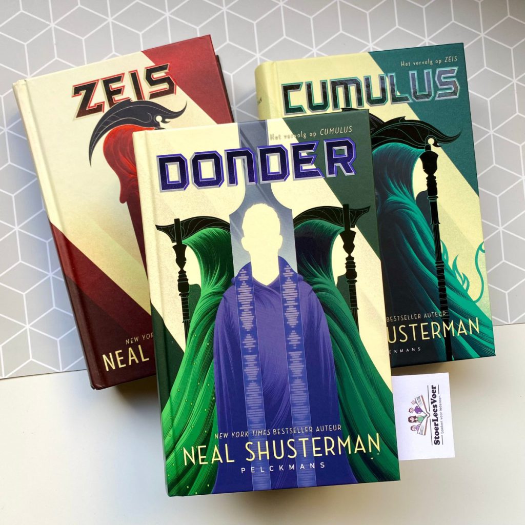 Donder: Zeis 3 cumulus neal shusterman boek voorkant cover lydia meeder pelckmans blossom books trilogie dystopie boekenserie
