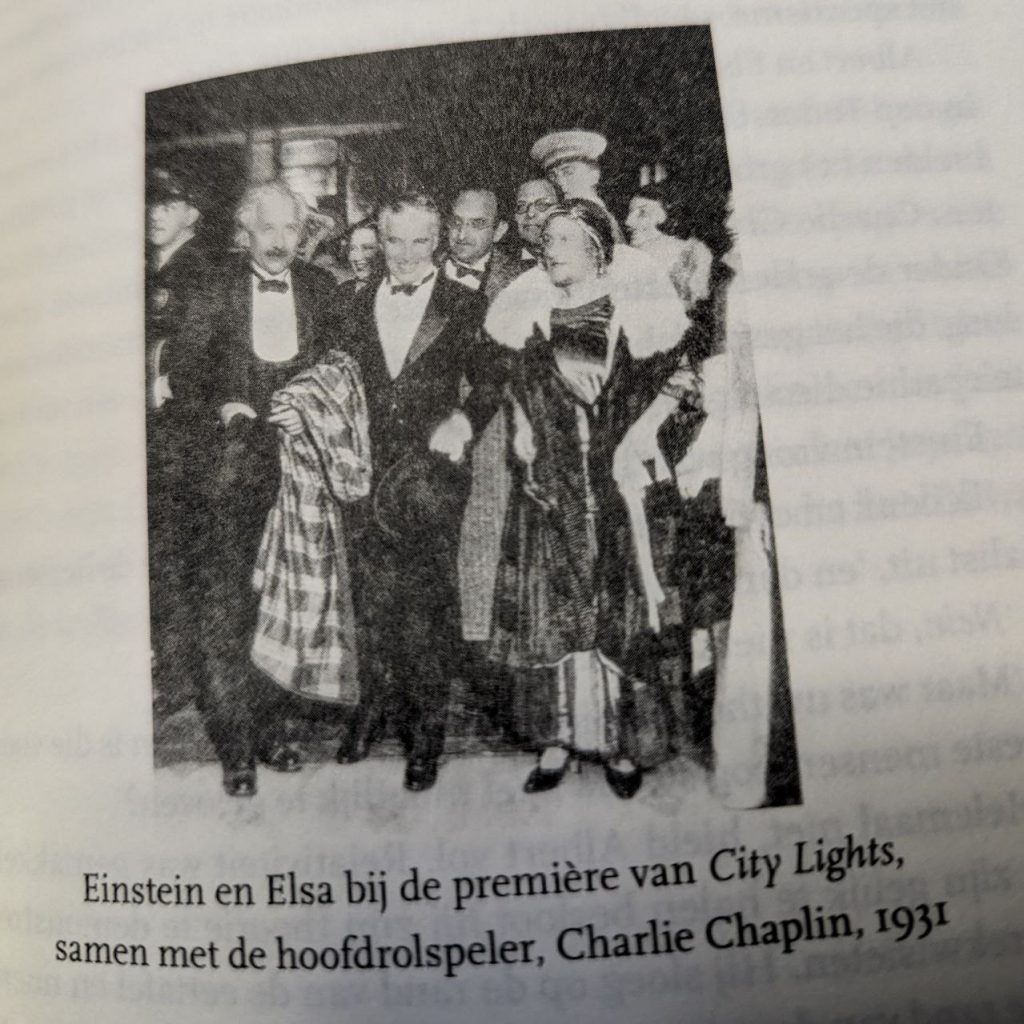 Einstein en Elsa met Charlie Chaplin